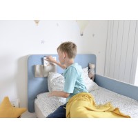 Кровать подростковая Soft (бежевый/голубой) 90*200 см