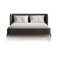 Кровать Basic спальное место 140*200 см (коричневый, рогожка)