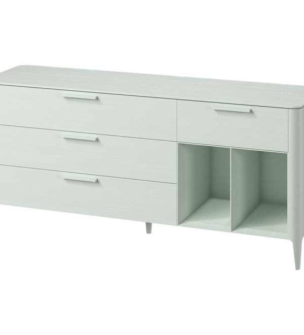 Тумба Type oak 4 ящика 2 полки ширина 180 см (белый)