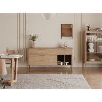 Тумба Type oak 4 ящика 2 полки ширина 180 см (натуральный дуб)