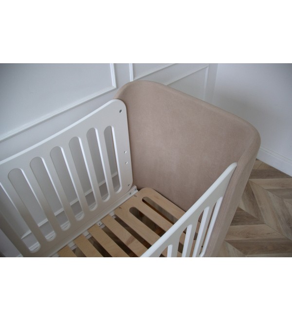Кроватка KIDI Soft mini cпальное место 60*120 см (бежевый)