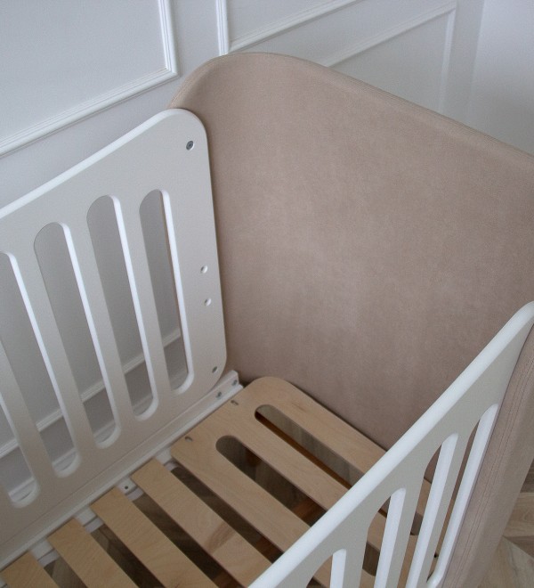 Кроватка KIDI Soft mini cпальное место 60*120 см (бежевый)