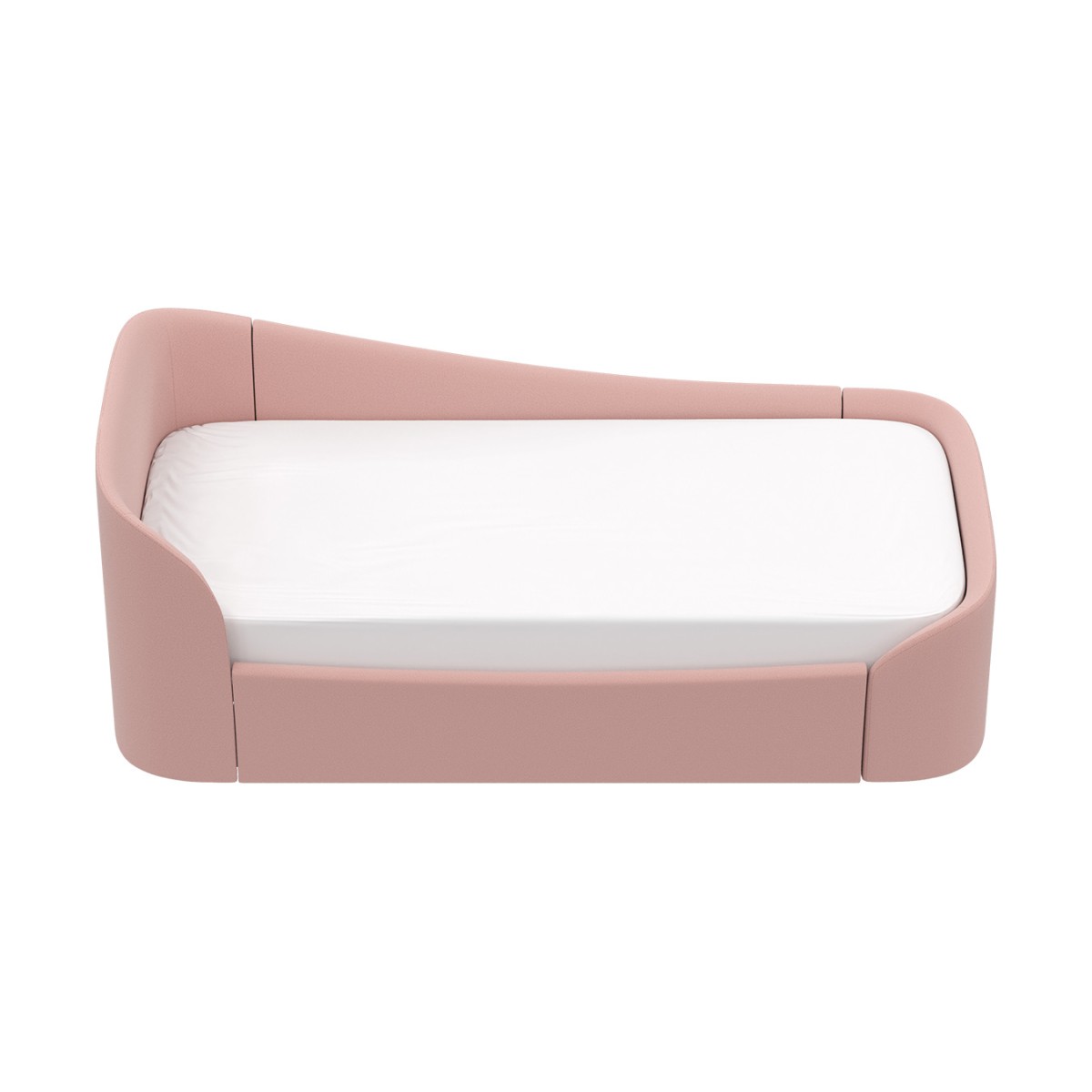 Диван-кровать KIDI Soft с низким изножьем 90*200 см R (розовый)