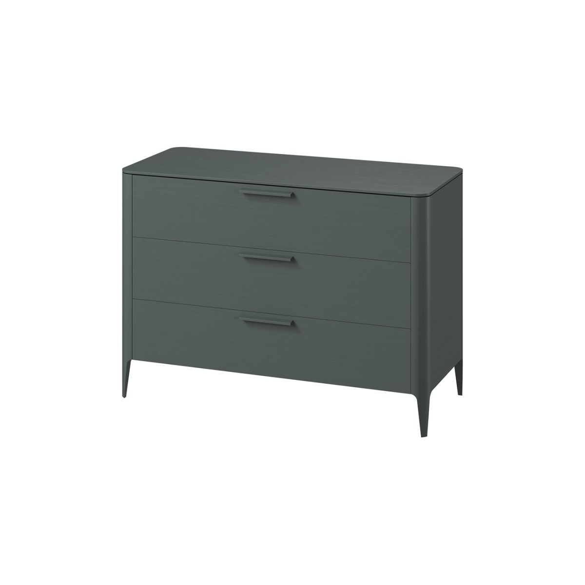 Комод Type oak 3 ящика ширина 120 см (темно-серый)