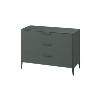 Комод Type oak 3 ящика ширина 120 см (темно-серый)