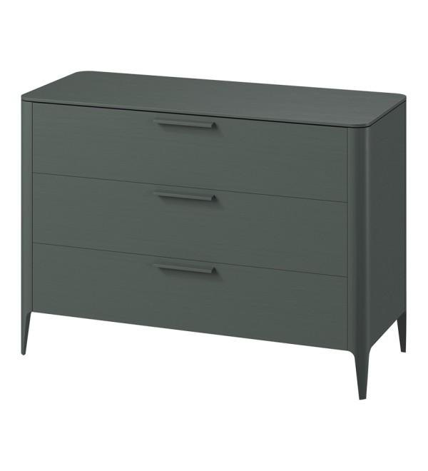 Комод Type oak 3 ящика ширина 120 см (темно-серый)