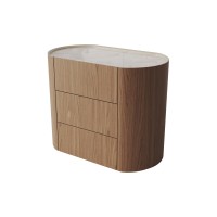 Комод Lagom 3 ящика ширина 90 см (натуральный дуб, камень LC)