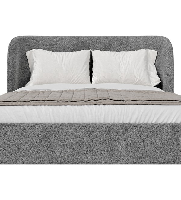 Кровать двуспальная Classic 160 см (серый, рогожка)