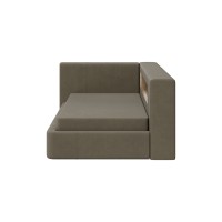 Диван-кровать Cube c нишей L (серо-зеленый FiberGuard)