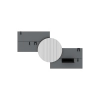Вешалка Stripe M горизонтальная с зеркалом D 60 см (серый)