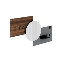 Вешалка Stripe M горизонтальная с зеркалом D 60 см (орех, серый)