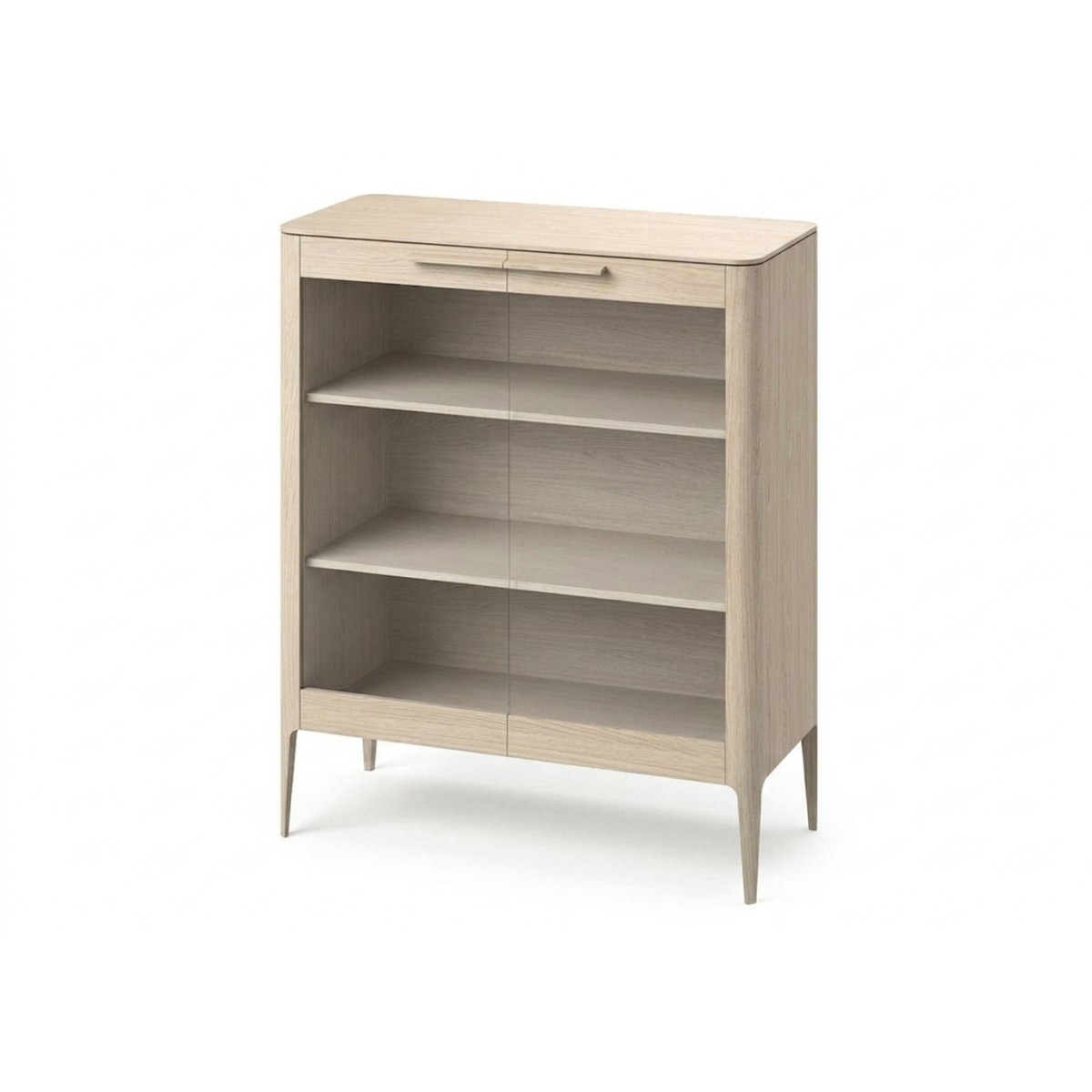 Витрина Type oak стеклянная высота 120 см (беленый дуб)