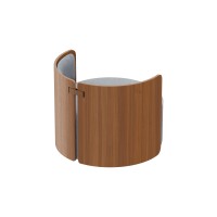 Кресло крутящееся Lagom 800 (серый твид, орех)