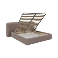 Кровать двуспальная Hub Soft 180 см (капучино, твид)