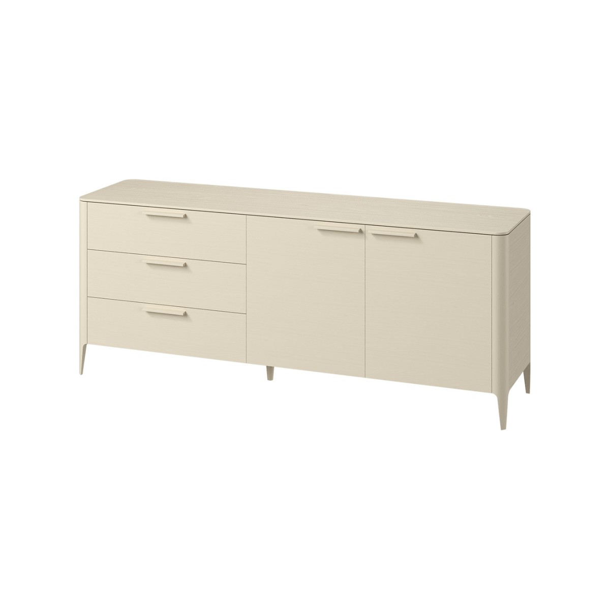 Тумба Type oak 3 ящика 2 двери L (молочный)