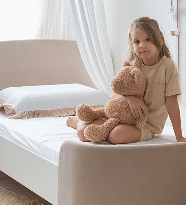 Кровать подростковая KIDI Soft размер М (бежевый)