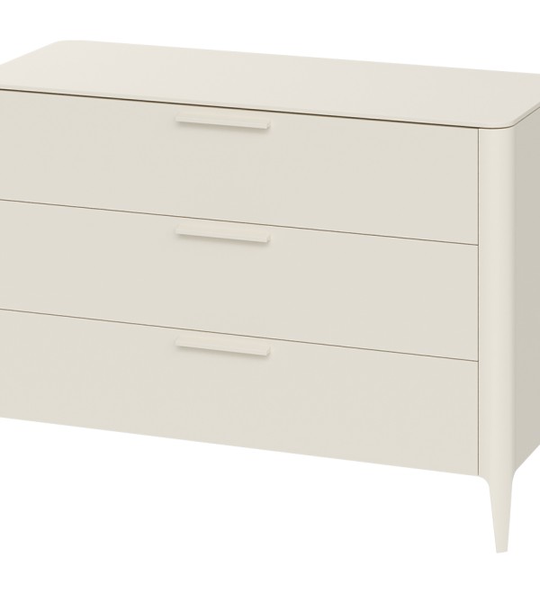 Комод Type 3 ящика ширина 120 см (молочный)