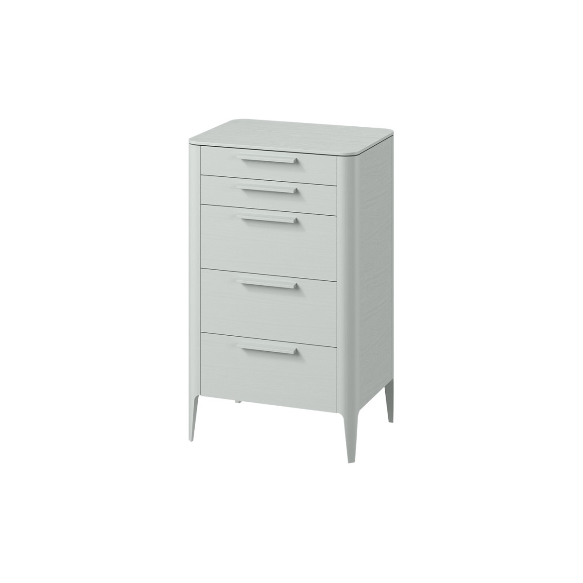 Комод Type oak высокий 5 ящиков (светло-серый)