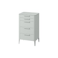 Комод Type oak высокий 5 ящиков (светло-серый)