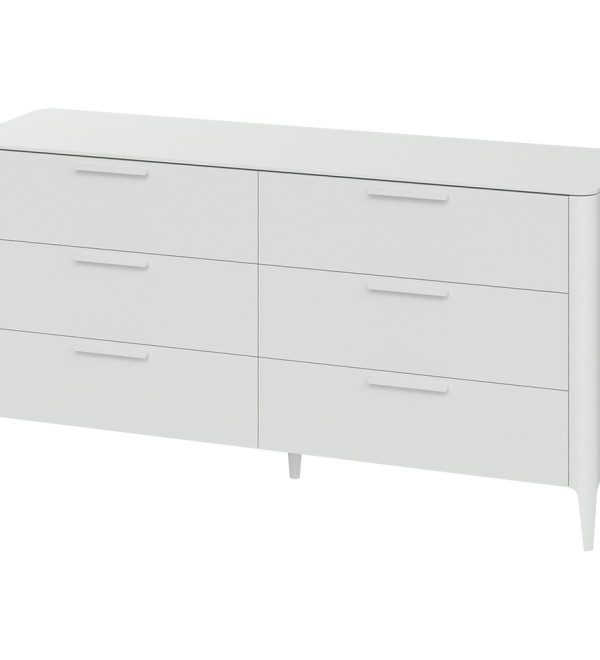 Комод Type 6 ящиков ширина 170 см (белый)