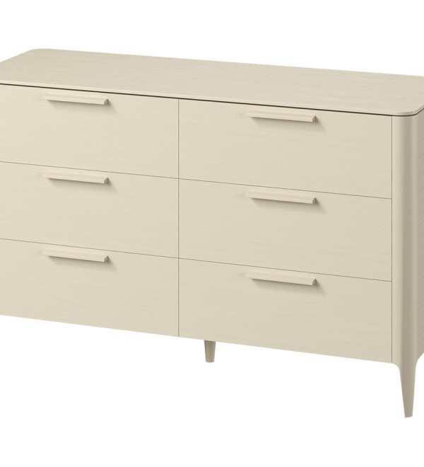 Комод Type oak 6 ящиков ширина 170 см (молочный)