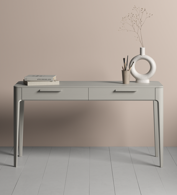 Консоль Type oak 2 ящика ширина 140 см (серо-бежевый)