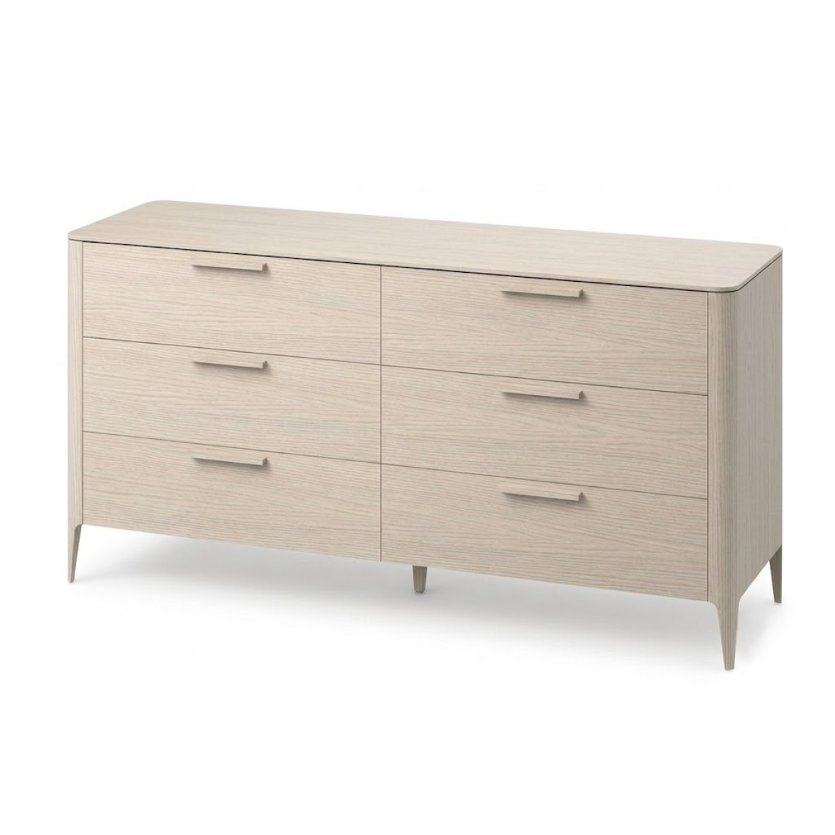Комод Type oak 6 ящиков ширина 170 см (беленый дуб)