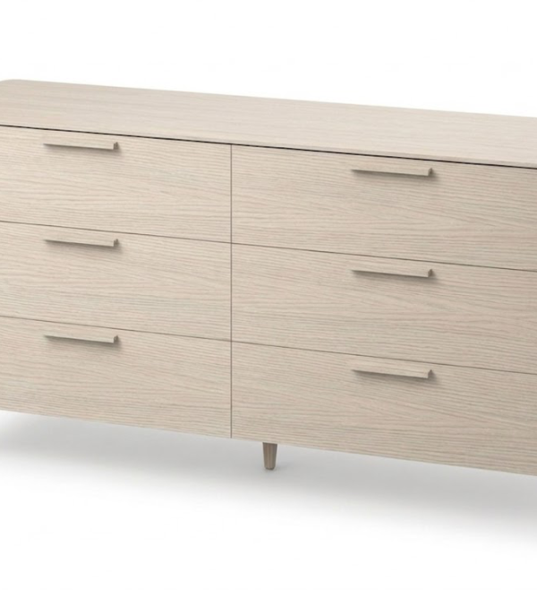 Комод Type oak 6 ящиков ширина 170 см (беленый дуб)