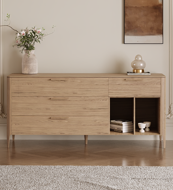 Тумба Type oak 4 ящика 2 полки ширина 180 см (натуральный дуб)