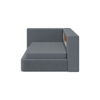 Диван-кровать Cube c нишей L (серый, твид)