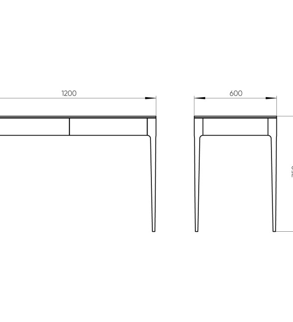 Стол письменный Type 120*60 см (белый)