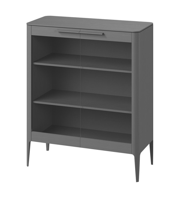 Витрина Type oak стеклянная высота 120 см (серый)