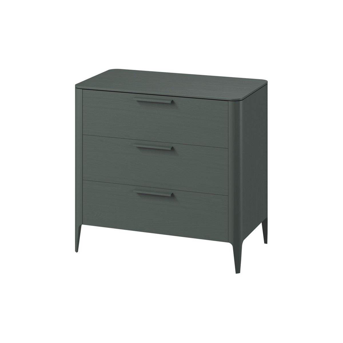 Комод Type oak 3 ящика ширина 90 см (темно-серый)