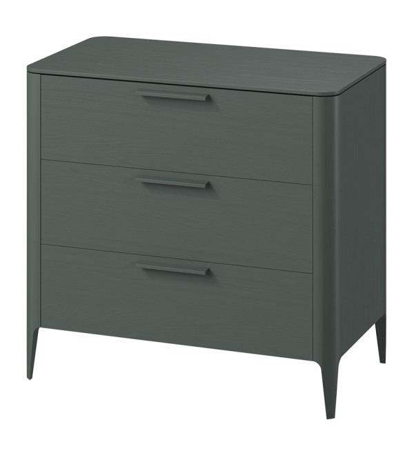 Комод Type oak 3 ящика ширина 90 см (темно-серый)