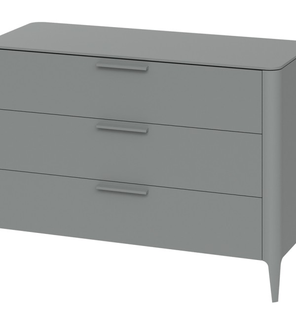 Комод Type 3 ящика ширина 120 см (серый)