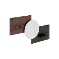 Вешалка Stripe M горизонтальная с зеркалом D 60 см (орех, черный)