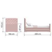 Кровать подростковая Elit soft (бежевый)