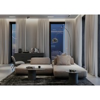 Тумба Type oak 5 ящиков 4 полки ширина 200 см (темно-серый)
