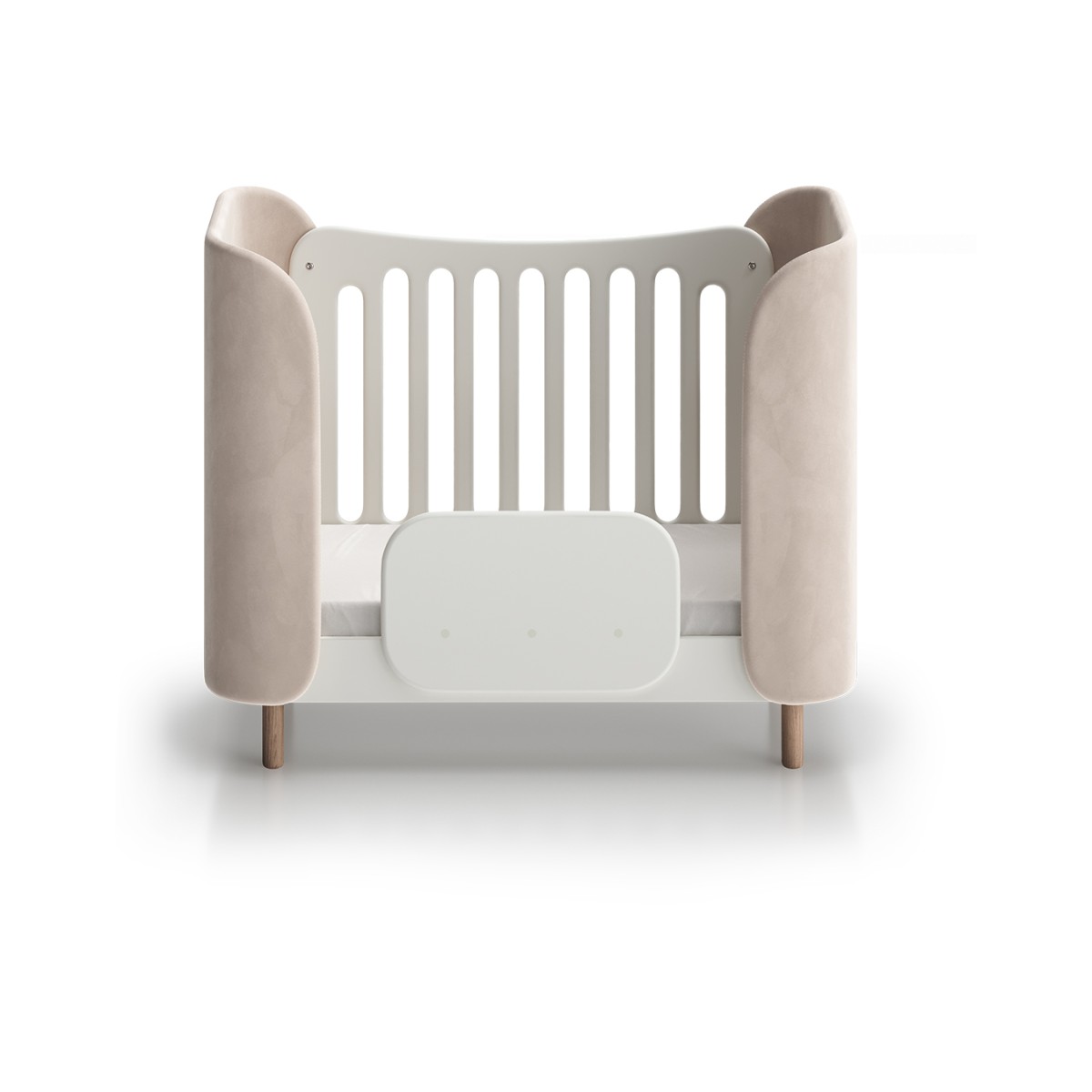 Кроватка KIDI Soft mini cпальное место 60*120 см (бежевый)