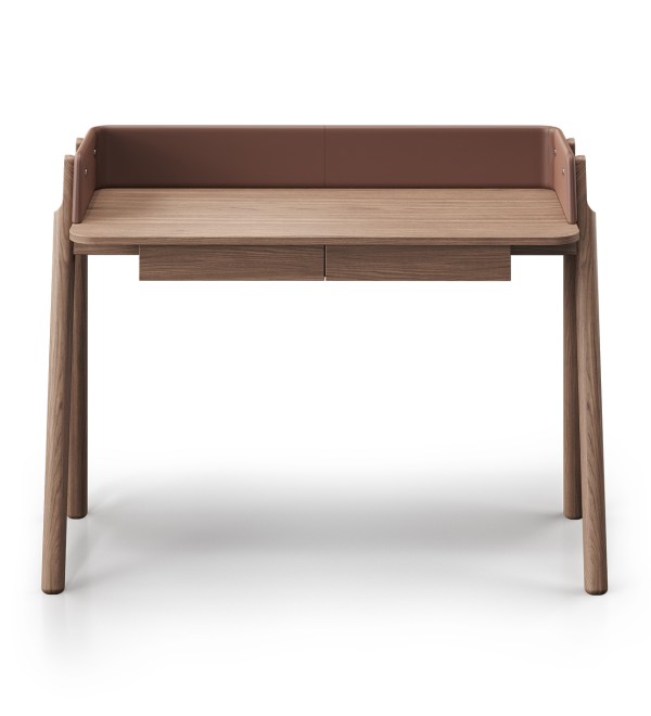 Консоль Basic 120*45 см (натуральный дуб, кирпичный экокожа)