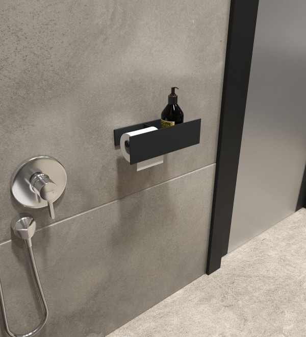 Полка для туалетной бумаги Roll L (черный)