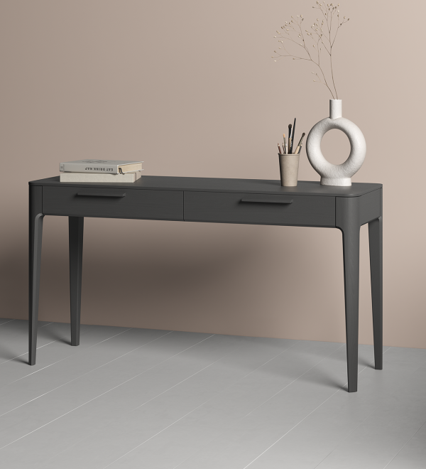 Консоль Type oak 2 ящика ширина 140 см (черный)
