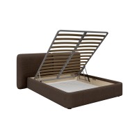 Кровать двуспальная Hub Soft 160 см (шоколад, твид)