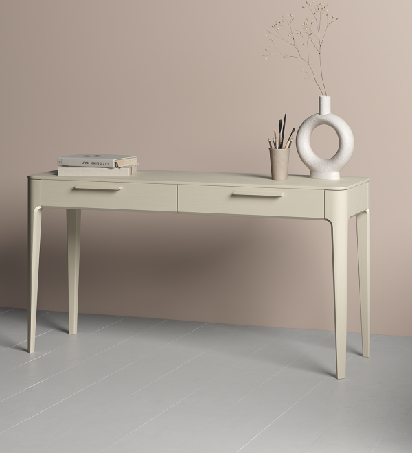 Консоль Type oak 2 ящика ширина 140 см (молочный)