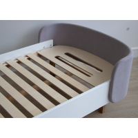 Кровать подростковая KIDI Soft размер М (серый)