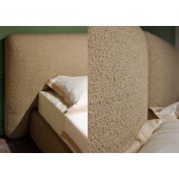 Кровать двуспальная Hub Soft 200 см (молочный, букле)
