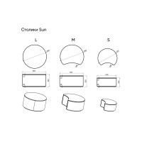 Столик Sun S, D 43 см высота 25 см (камень LC, бежевый)