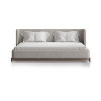Кровать Basic спальное место 180*200 см (молочный, рогожка)