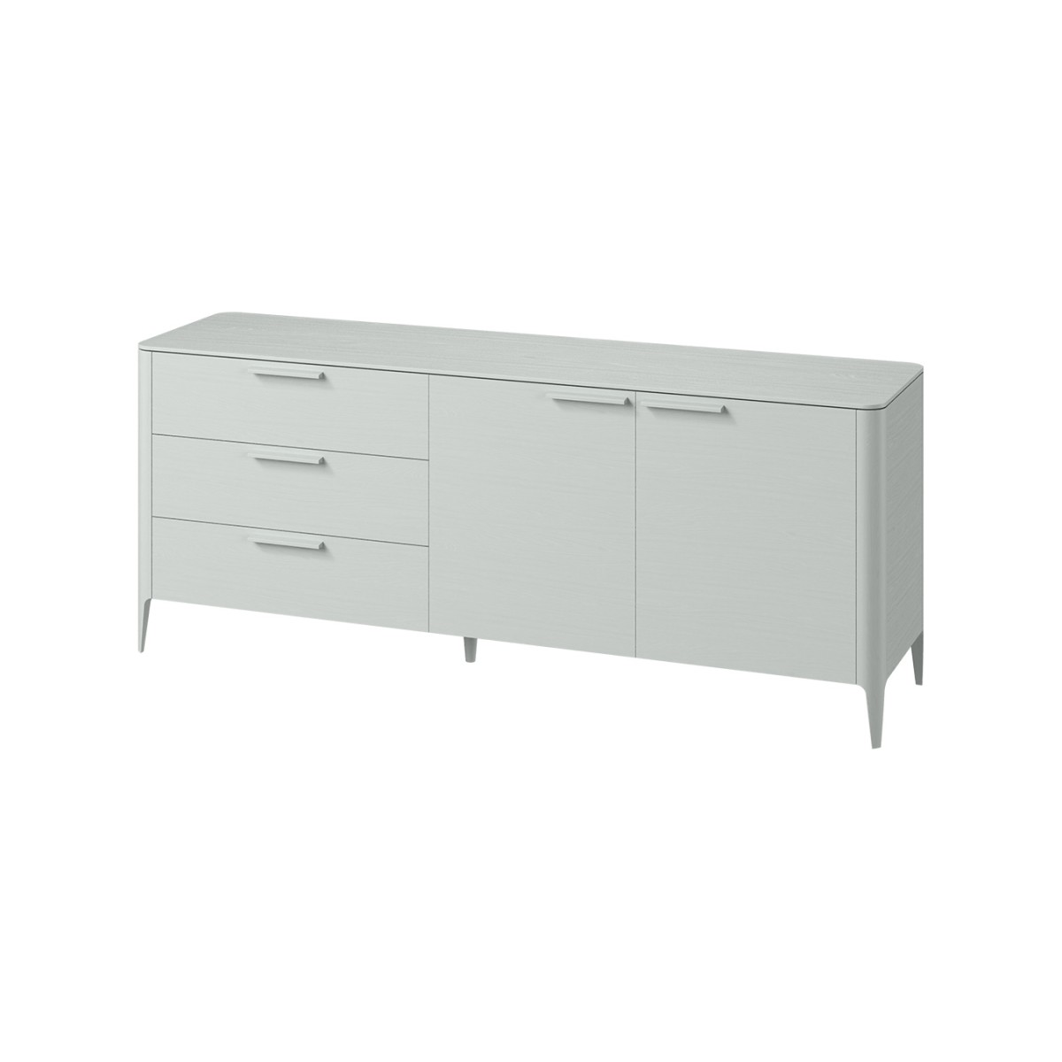 Тумба Type oak 3 ящика 2 двери L (светло-серый)