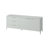 Тумба Type oak 3 ящика 2 двери L (светло-серый)